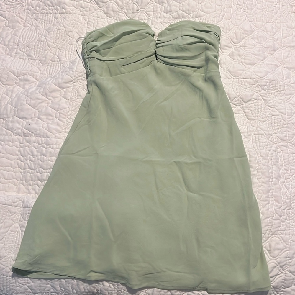 green mini dress